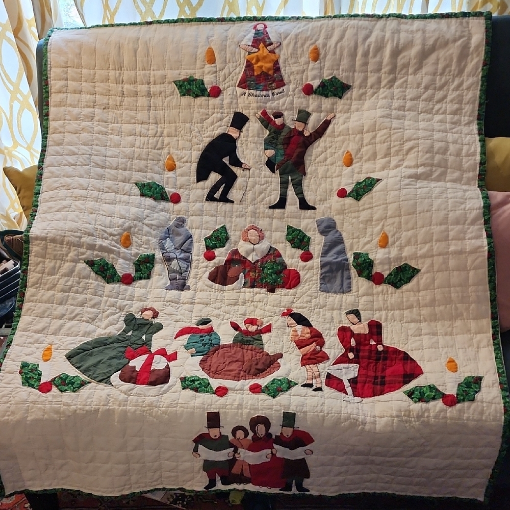 Holiday Quilt with Festive Characters